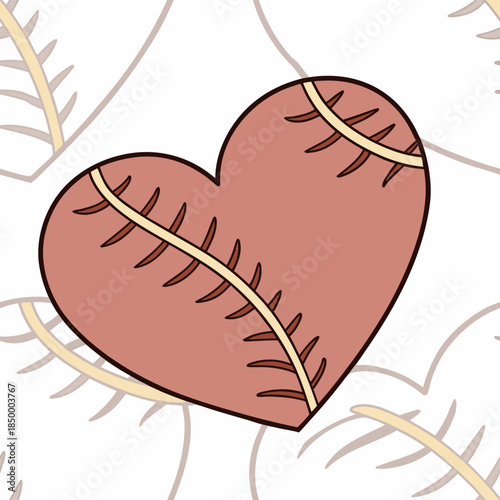 Broken Heart Stitched With Golden Thread Vector M(1)