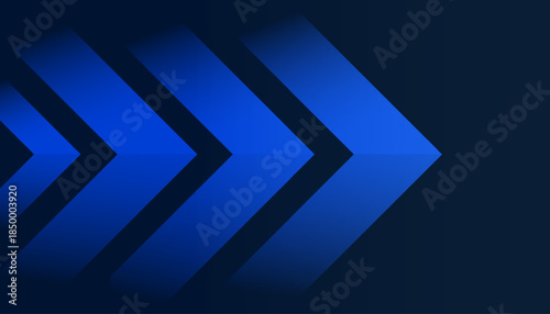 Blue abstract arrow direction background with modern chevron design