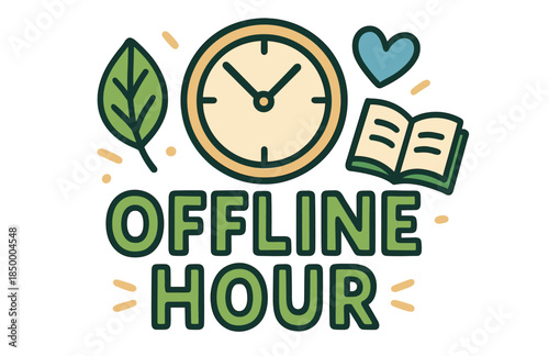 Offline hour: embrace nature and reading for relaxation and mindfulness