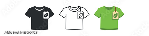 eco friendly innovation sustainable fashion t shirt with leaf tag