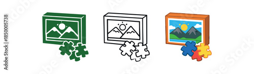 hobby puzzle box lid showing finished picture and pieces