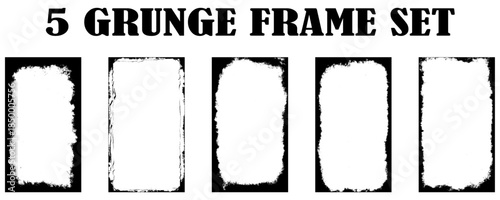 Grunge frames set templates.. Vector design illustration.