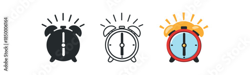 morning routine simple alarm clock with sunlight rays