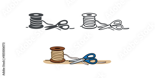 candle making wick spool unwinding across workspace next to scissors