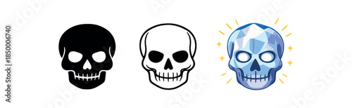 protective skull talisman skull carved crystal with small aura lines