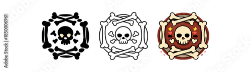 mystic ritual bones arranged ritual circle pattern