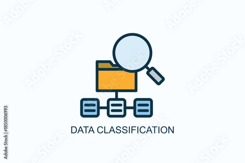 Data Classification Icon Or Logo Isolated Vector Illustration