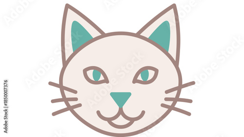 Simple Illustration of a Cats Face.