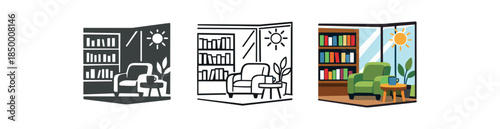 urban minimalism public library calm corner glass walls books and sunlight