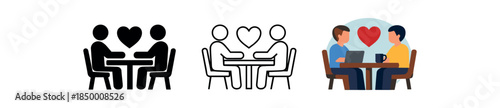 emotional intelligence workplace two colleagues at table heart between empathy