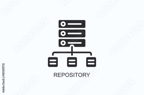 Repository Icon Or Logo Isolated Vector Illustration