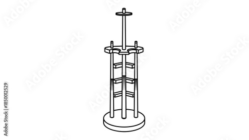 Simple Line Drawing of Laboratory Equipment 1.