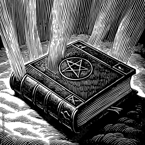 Cursed Book Logo Leaking Spectral Light Flat Vect(1)