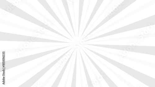 A minimalist white and light grey radial sunburst pattern with lines emanating from the center, creating a clean abstract background.