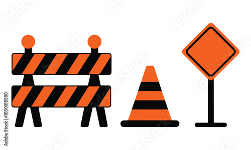 Road construction warning