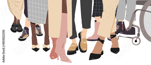 Different women standing together.