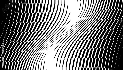фотографія Black and white abstract transition pattern with geometric shapes for sporty and modern background