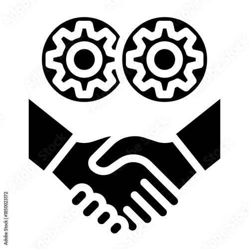 Collaboration, organization, trust, social, collaboration, people, dea sharing, crowdsourcing, knowledge exchange, brainstorming, partnerships, outline icon glyph, solid vector design illustrator	