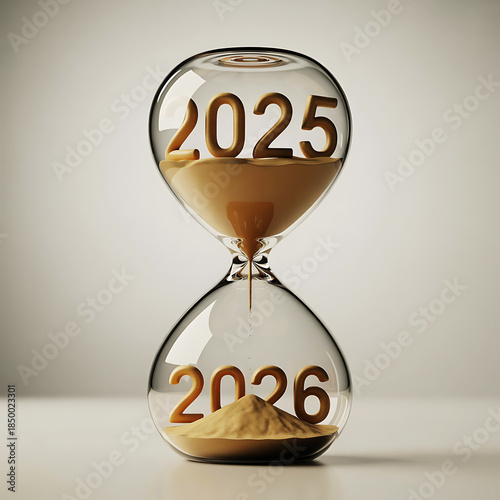 The Flow of Years 2025 Turning into 2026