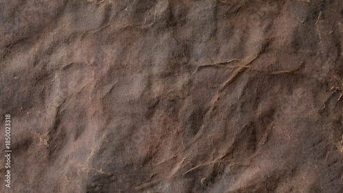 Crumpled recycle brown paper. Close up of brown crumpled paper texture background