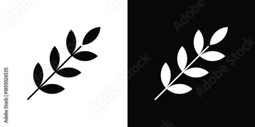 Wheat icon, silhouette pictogram. black icon set