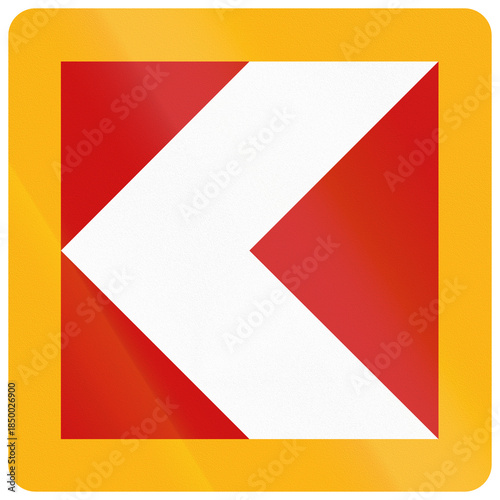 Road sign used in Greece - Temporary chevron to the left Free Download Road sign used in Greece - Temporary chevron to the left - GFXLoad