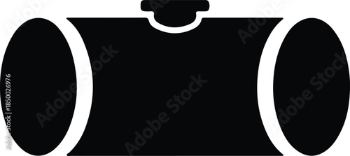 Silhouette Hip Flask Minimalist Icon Symbol Vector Illustration