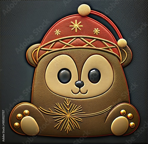 Christmas animal illustration