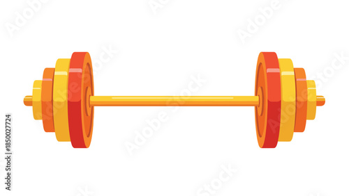 Colorful dumbbell design on white background with 3d style