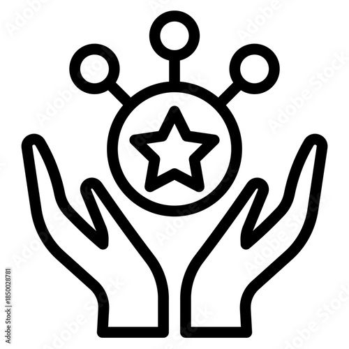 Dexterity icon from business collection. Thin linear expert, business, management outline icon vector illustration	