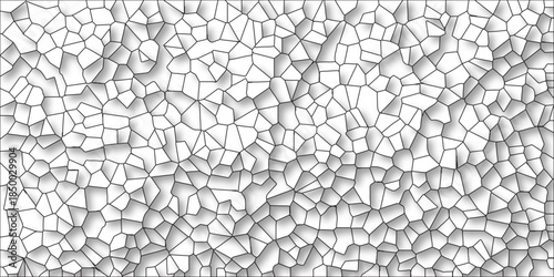 Abstract Spider Net Retro White Camouflage Seamless Vector Pattern with Grunge Texture, Broken Glass Cement kitchen decor, white marble bath floor. Seamless pattern with 3d shapes vector Vintage Illus