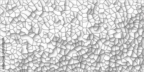 Abstract Spider Net Retro White Camouflage Seamless Vector Pattern with Grunge Texture, Broken Glass Cement kitchen decor, white marble bath floor. Seamless pattern with 3d shapes vector Vintage Illus