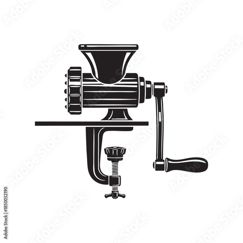 Coffee Grinder Illustration Isolated on Transparent Background