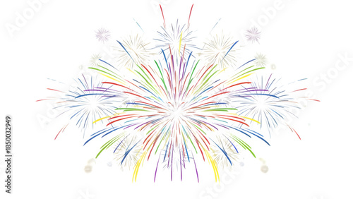 colorful fireworks vector illustration