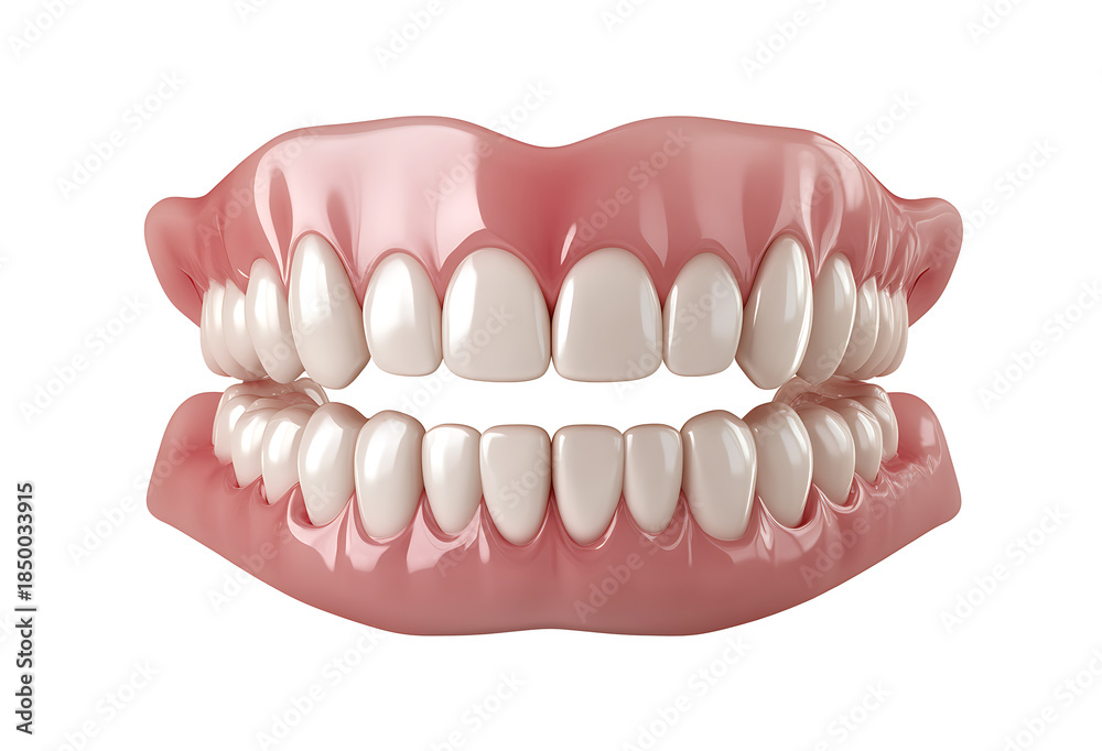 Fototapeta premium Dental Teeth with the gums isolated on transparent background png