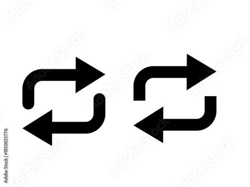Replace icon symbol representing change, swap, or update action. Replace action icon for social media.