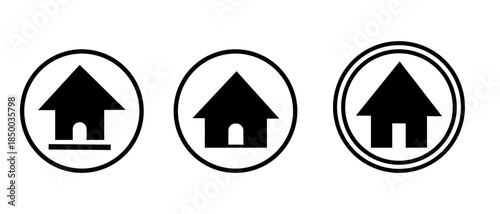 House logo symbol created as a simple vector illustration. Minimal home logo icon.