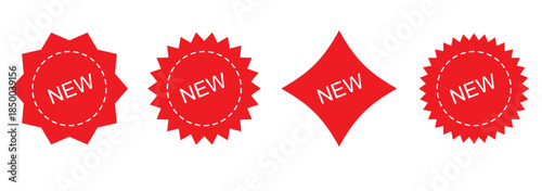 New tag symbol icon, new product, novelty, newest item. New arrival tags and stickers collection New badge vector icon. Stickers for new arrival shop product tags. New icons, New special offer tag.