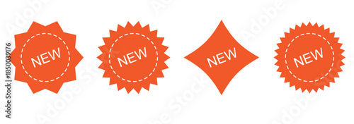 New tag symbol icon, new product, novelty, newest item. New arrival tags and stickers collection New badge vector icon. Stickers for new arrival shop product tags. New icons, New special offer tag.