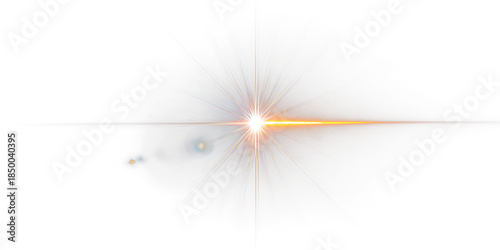Bright light burst on transparent background creates a stunning visual effect ideal for design projects and creative work