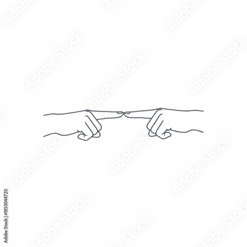 Two fingers touching in a shy gesture.