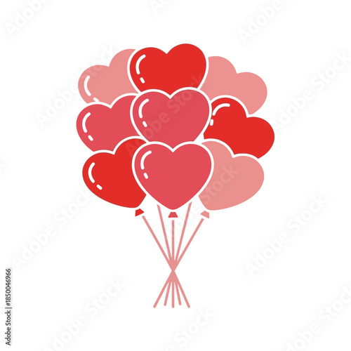 Red heart icon with a yellow star, symbolizing favorite, love, or rating on a white background.