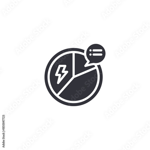 Electricity usage comparison icon illustrating power efficiency analysis, consumption balance, and smart energy optimization.