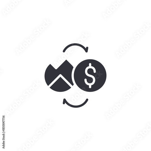 Smart savings energy icon representing cost reduction, optimized consumption, and financial efficiency through smart utilities.