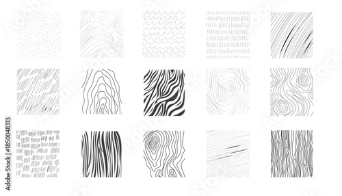 Sketch pencil set hand drawn texture, crosshatch line doodle grunge background. Scribble graphite strokes, lines, wood, shading elements.