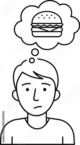 Man Thinking About Burger