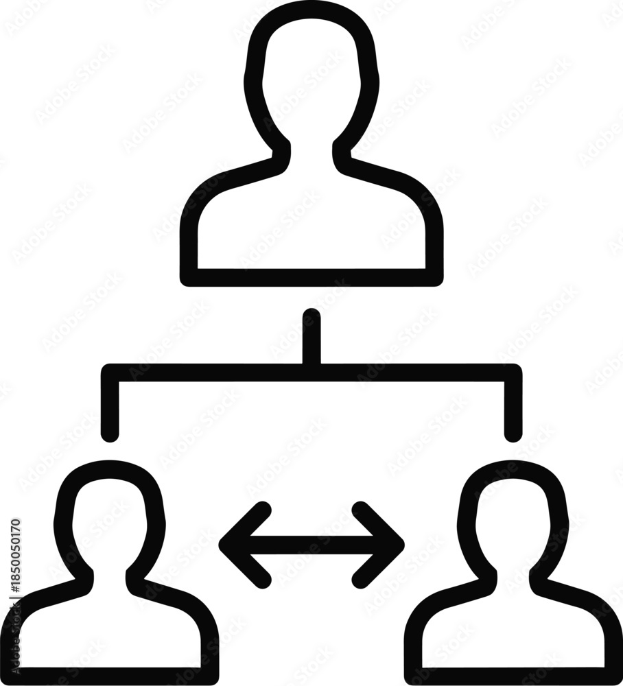 Obraz premium Business hierarchy icon simple