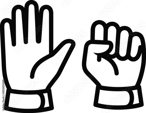 Hands Gestures Stop and Okay Signs