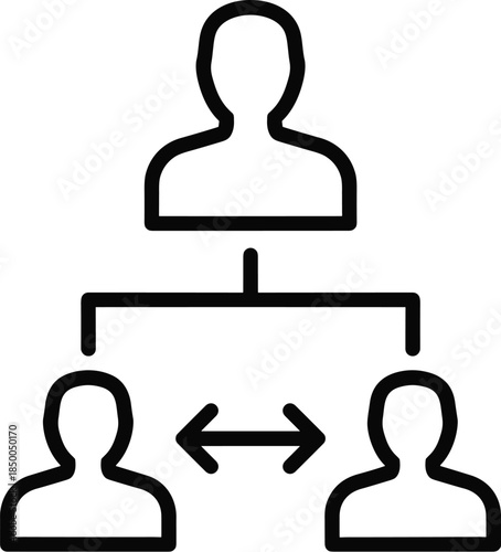 Business hierarchy icon simple