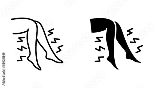 Varicose icon set, on white background.